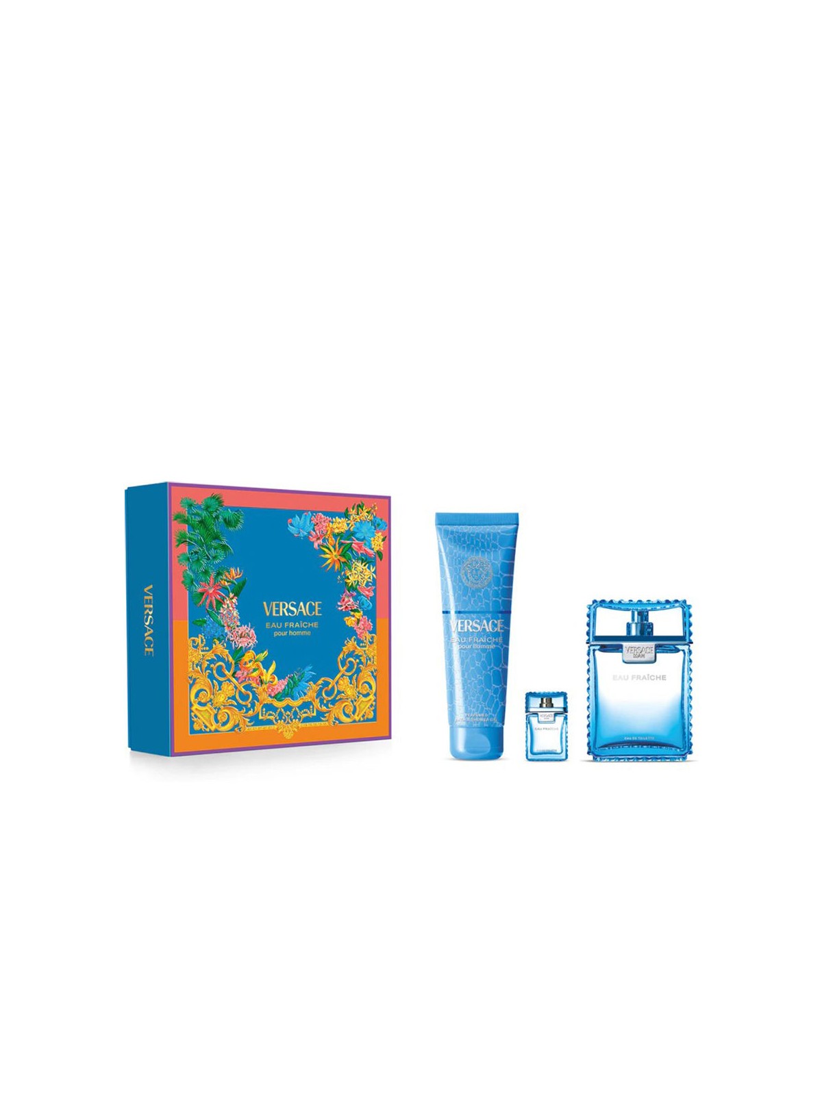 Versace EAU FRAÎCHE EXTREME ASTUCCIO 2 pz Eau de Parfum spray 100 ml + Shower gel 150 ml + Eau de Parfum 5 ml uomo
