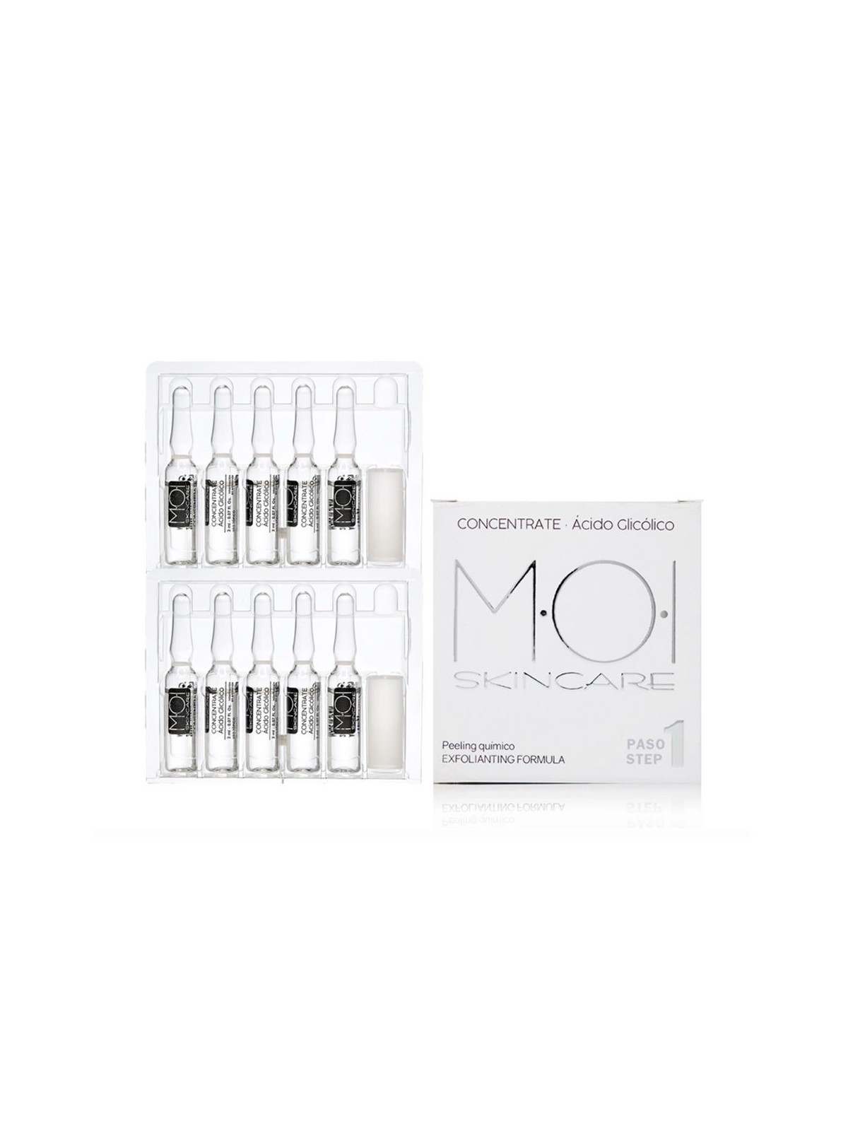 Moi Fiale viso all'acido glicolico 10 x 2ml unisex