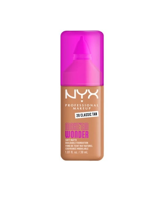 Nyx Professional Make Up Fondotinta MAKE'EM WONDER n.20-Classic Tan 30ml unisex