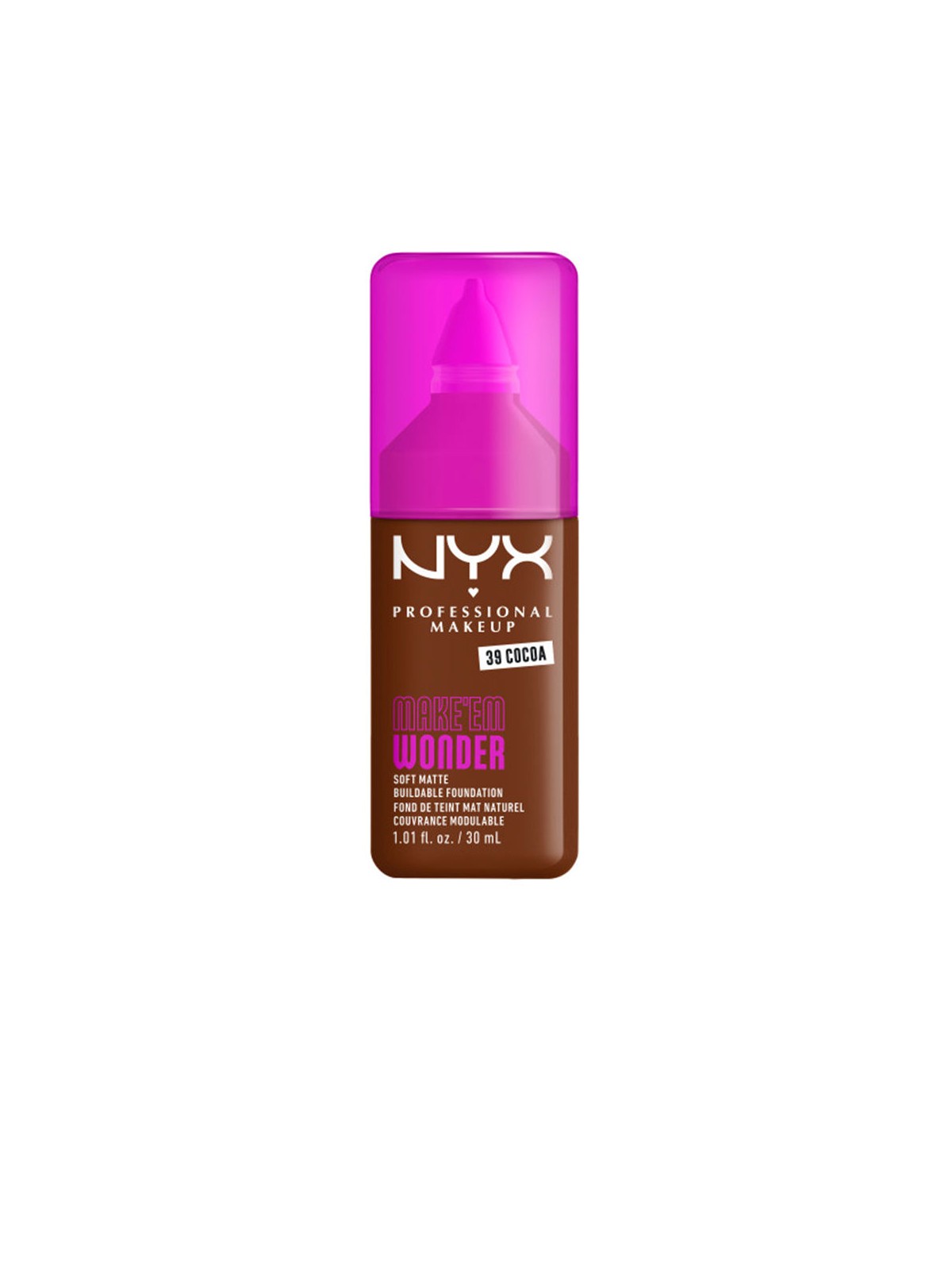 Nyx Professional Make Up Fondotinta MAKE'EM WONDER n.39-Cocoa 30ml unisex