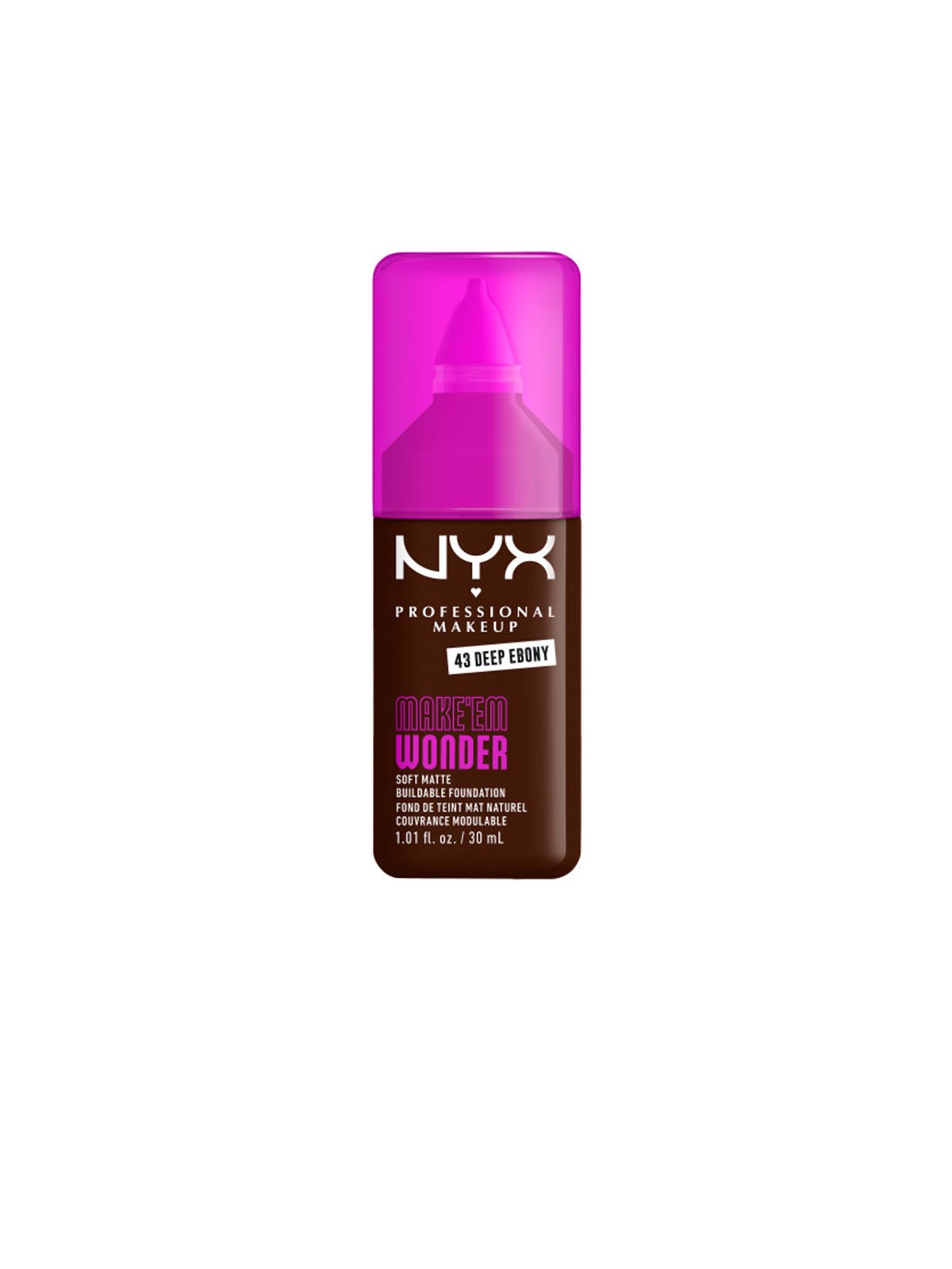 Nyx Professional Make Up Fondotinta MAKE'EM WONDER n.Deep Ebony 30ml unisex