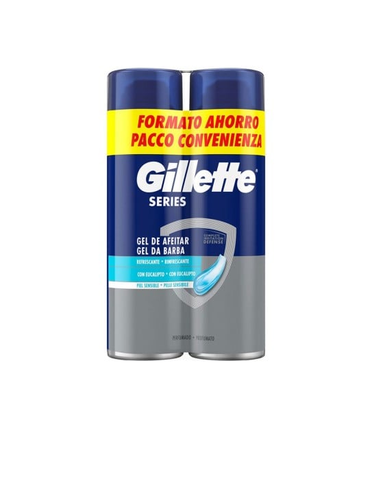 Gillette Gel da barba GILLETTE SERIES per pelli sensibili 2 x 200ml uomo
