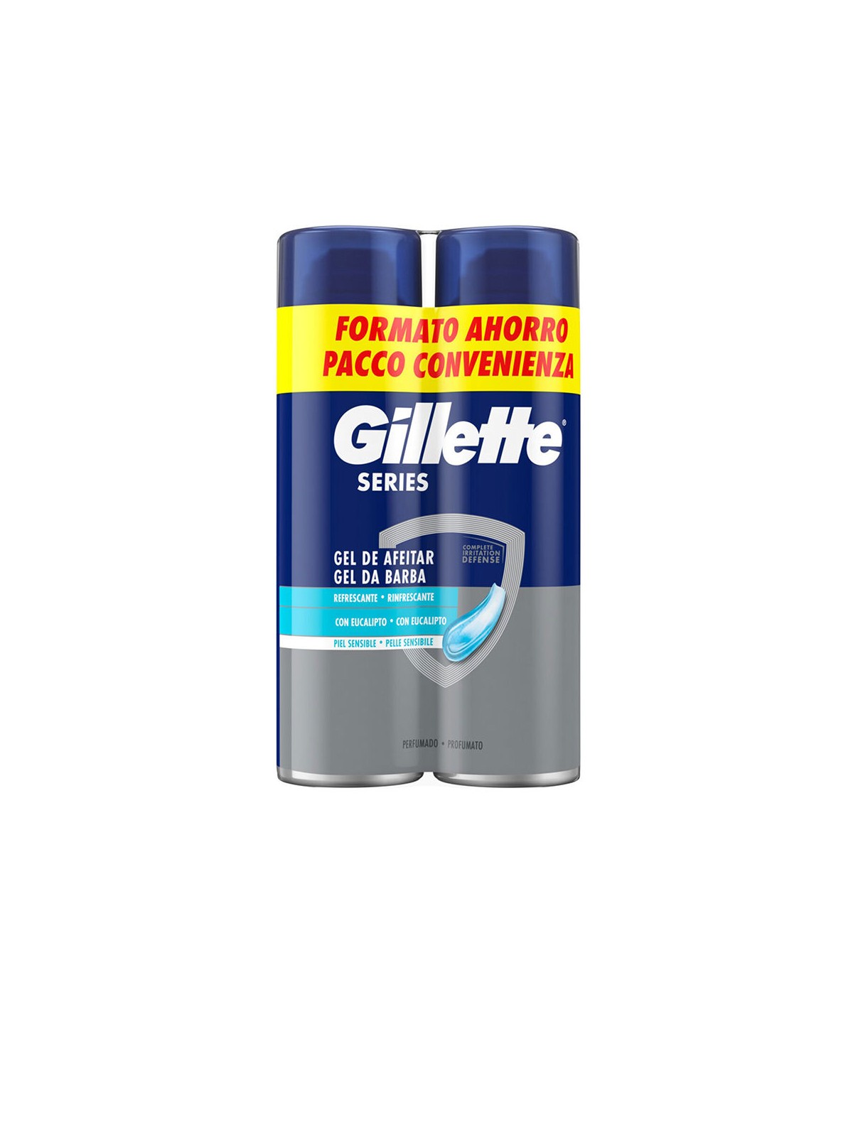 Gillette Gel da barba GILLETTE SERIES per pelli sensibili 2 x 200ml uomo