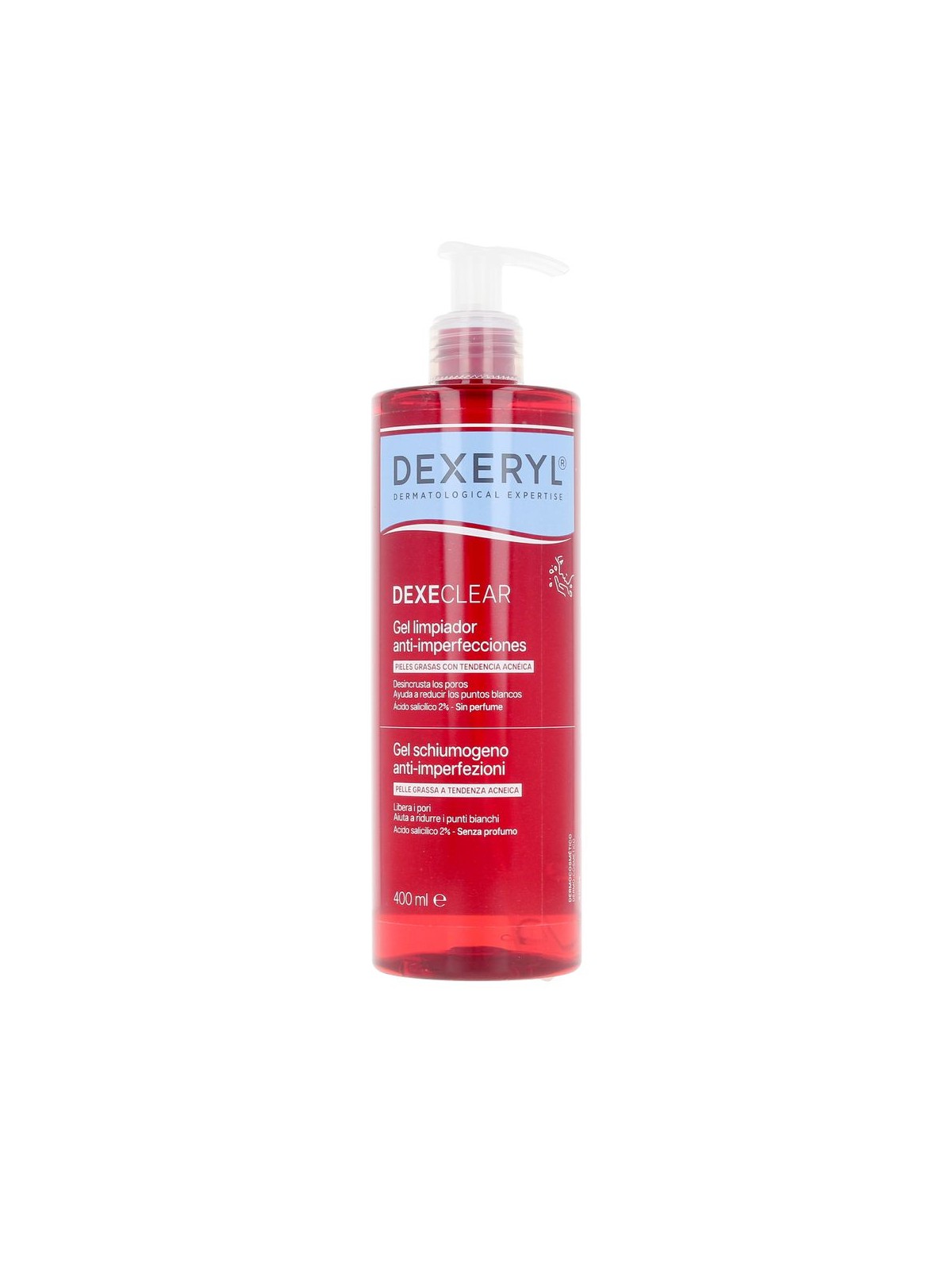 Dexeryl Gel detergente anti-imperfezioni DEXECLEAR 400ml unisex