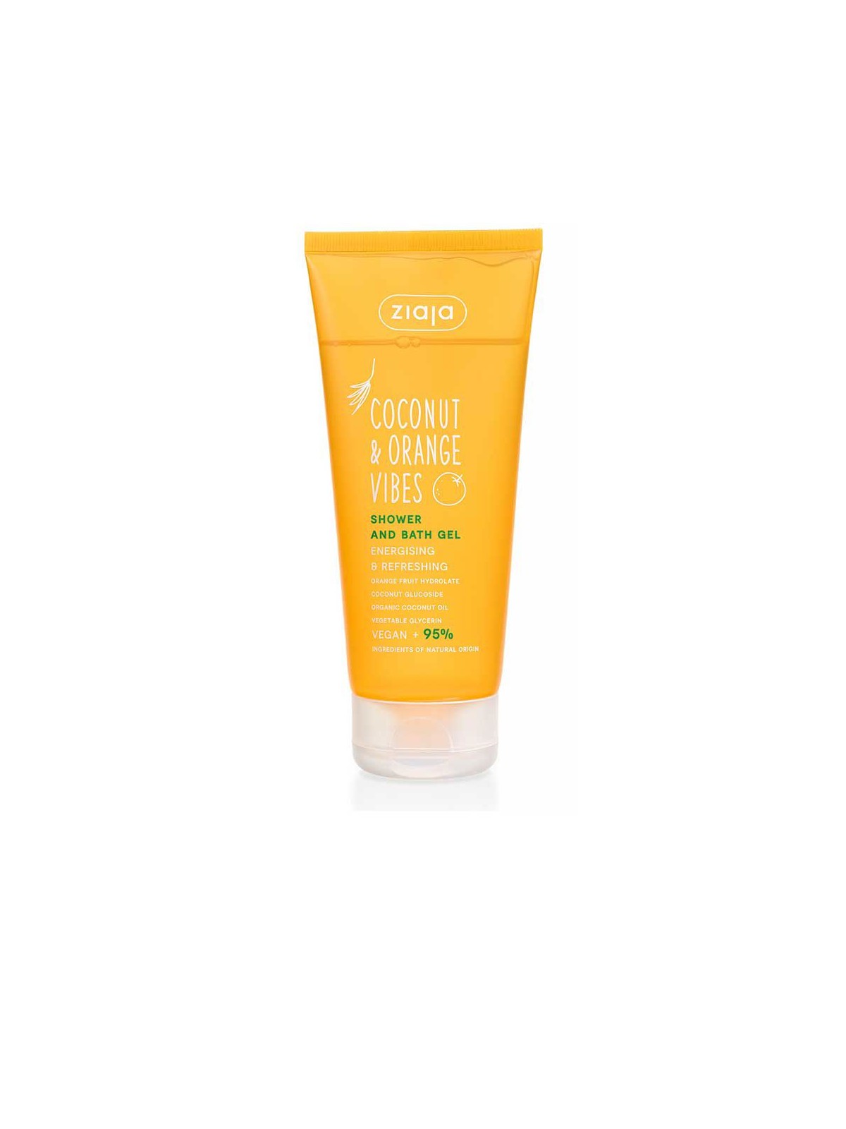 Ziaja Gel doccia e bagno energizzante e rinfrescante COCCO E ARANCIA 200ml unisex