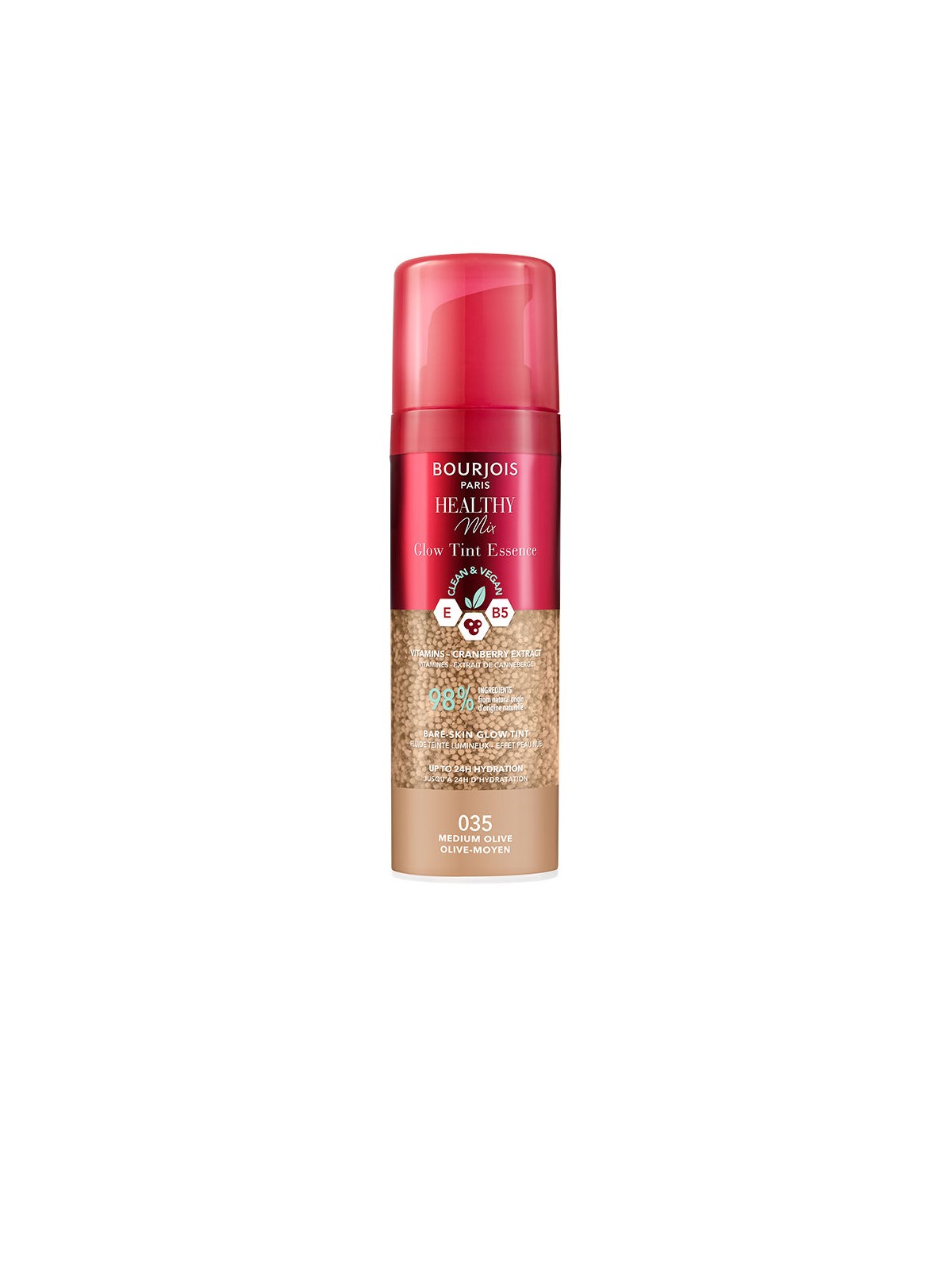 Bourjois HEALTHY MIX GLOW TINT ESSENCE base trucco n.040-Oliva Media 30ml unisex