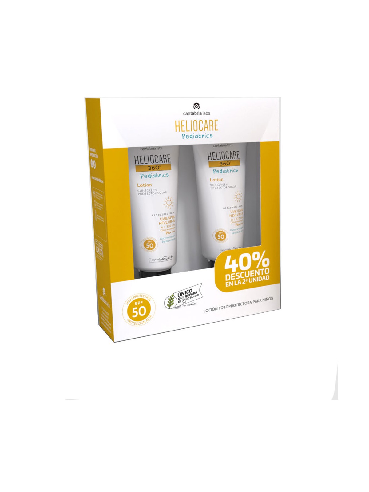Heliocare HELIOCARE 360° PEDIATRICS lozione solare SPF50 confezione da 2 x 200ml 2 x 200 ml unisex