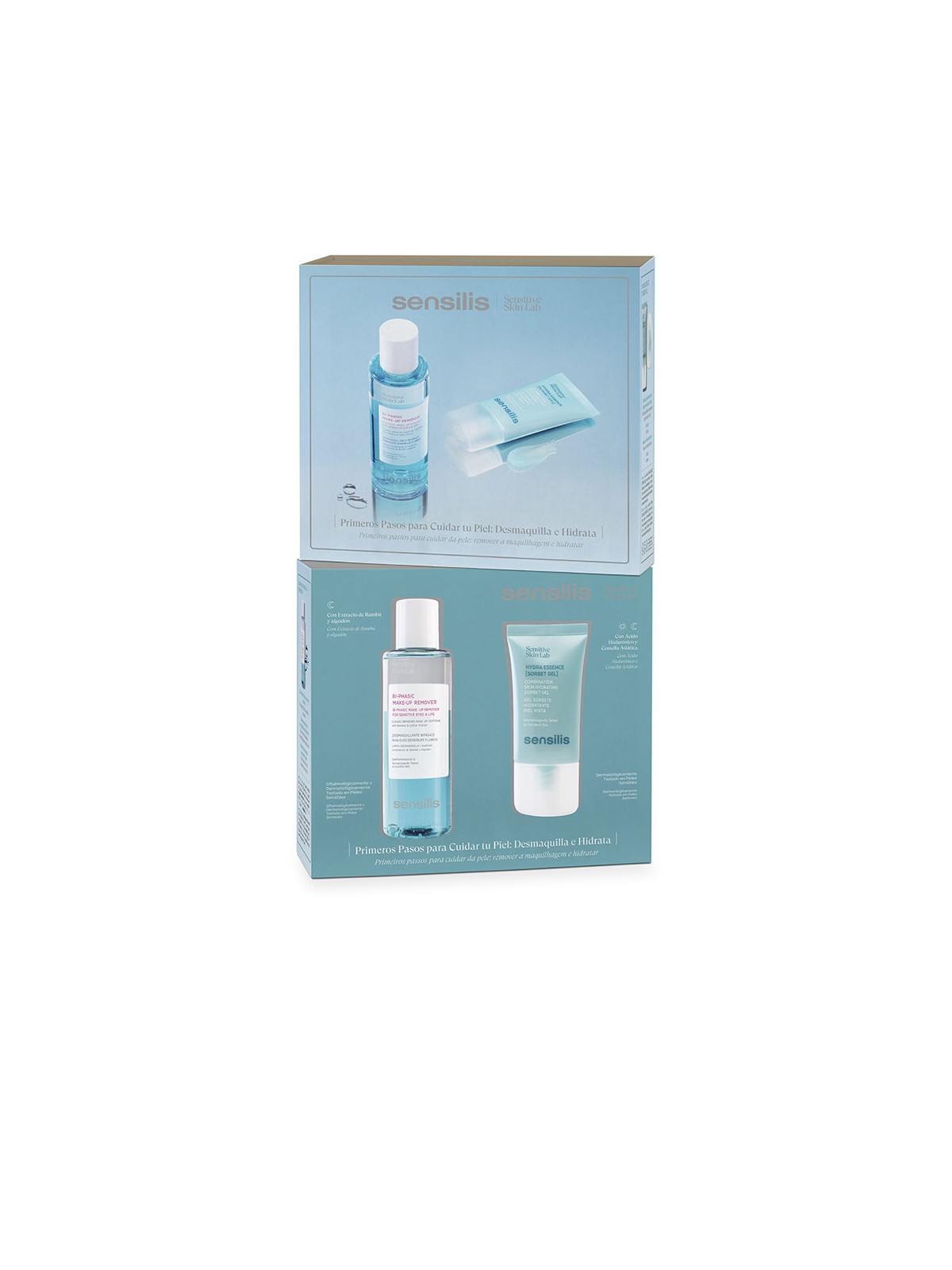 Sensilis HYDRA ESSENCE - Gel Sorbetto Idratante - Confezione da 2 pezzi Facial gel 40 ml + Biphasic makeup remover 150 ml donna