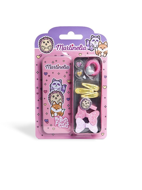 Martinelia I MIEI MIGLIORI AMICI - Set da 10 pezzi 6 clips + 1 scrunchie + 2 rings + case unisex