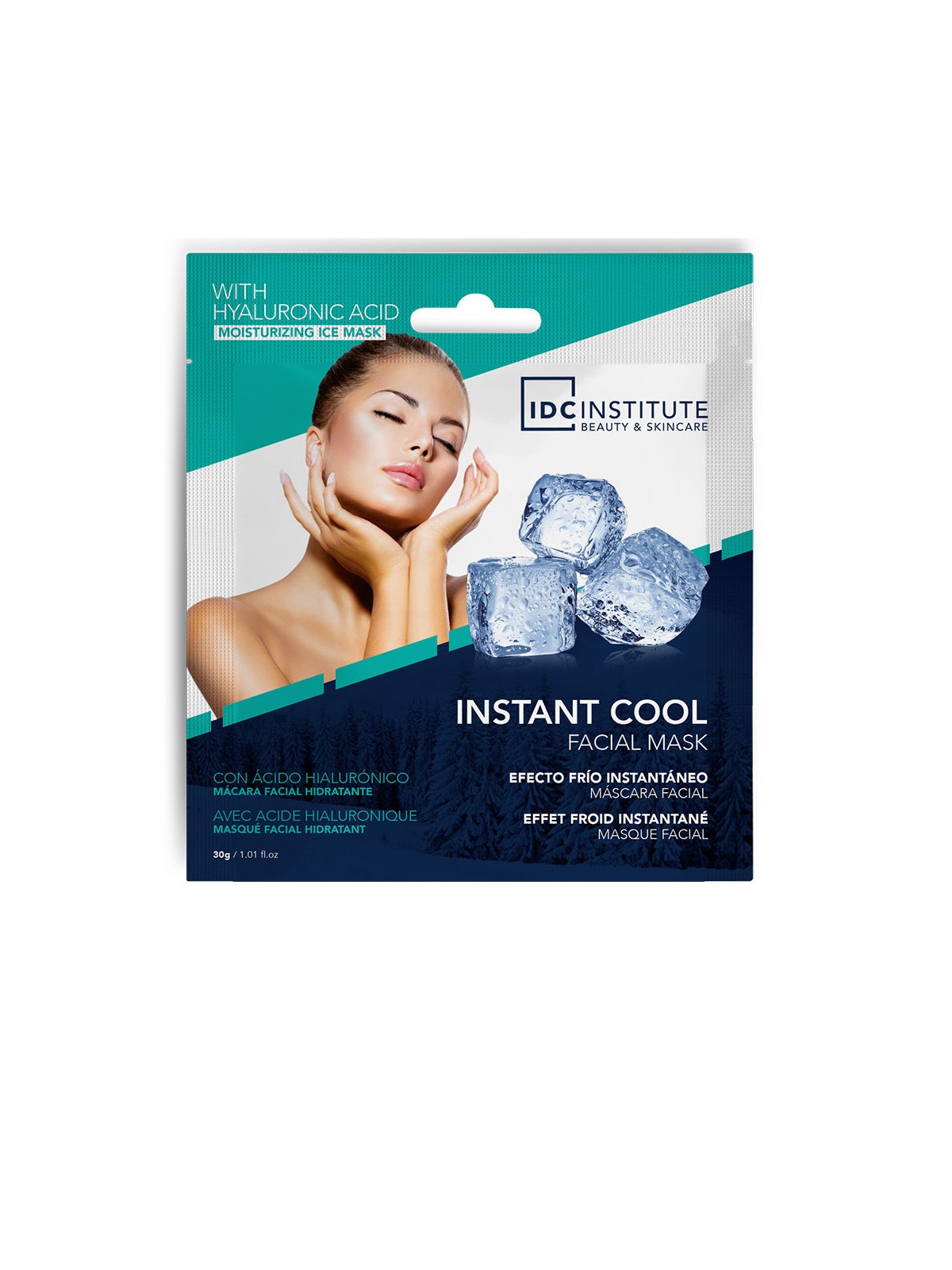 Idc Institute INSTANT COOL maschera viso all'acido ialuronico 30gr donna