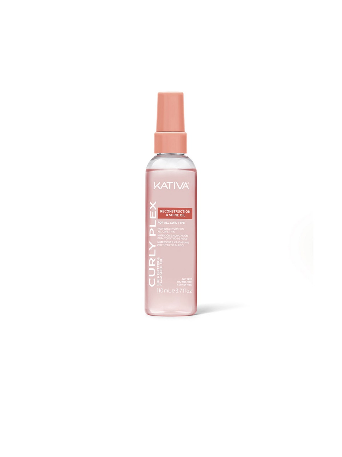 Kativa KATIVA CURLY PLEX Olio Rigenerante e Lucidante per Capelli Ricci 110ml unisex