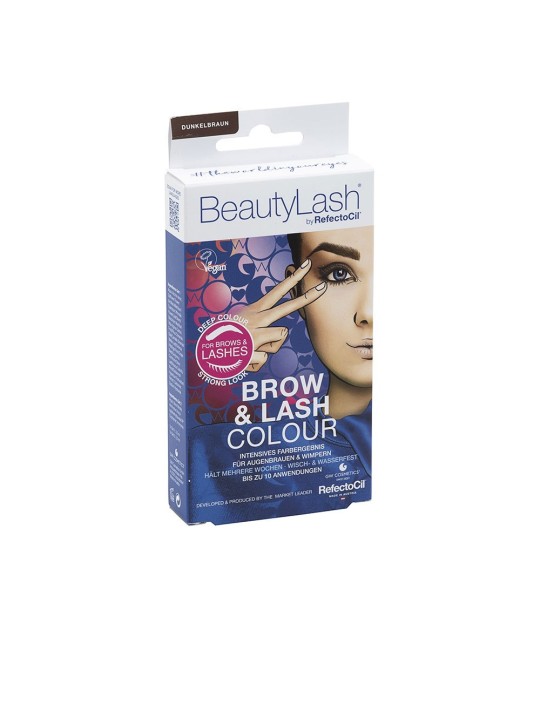 Refectocil Kit per la colorazione di sopracciglia e ciglia BEAUTYLASH BROW & LASH COLOUR n.Marrone Scuro 1 unità unisex