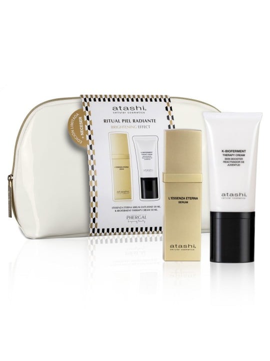 Atashi L'ESSENZA ETERNA SIERO ANTI-ETÀ SET 3 pezzi Serum 30 ml + Pre-treatment cream 50 ml + Toiletry bag 1 unit donna
