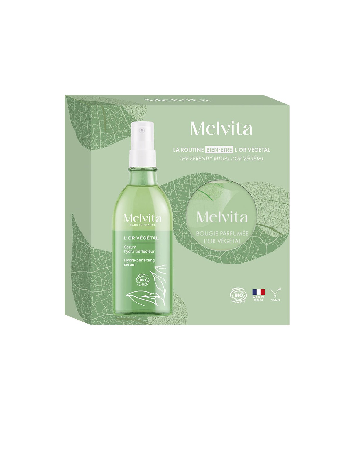 Melvita L'OR VÉGÉTAL ESTUCHE 2 pcs Body serum 100 ml + Candle 1 u unisex