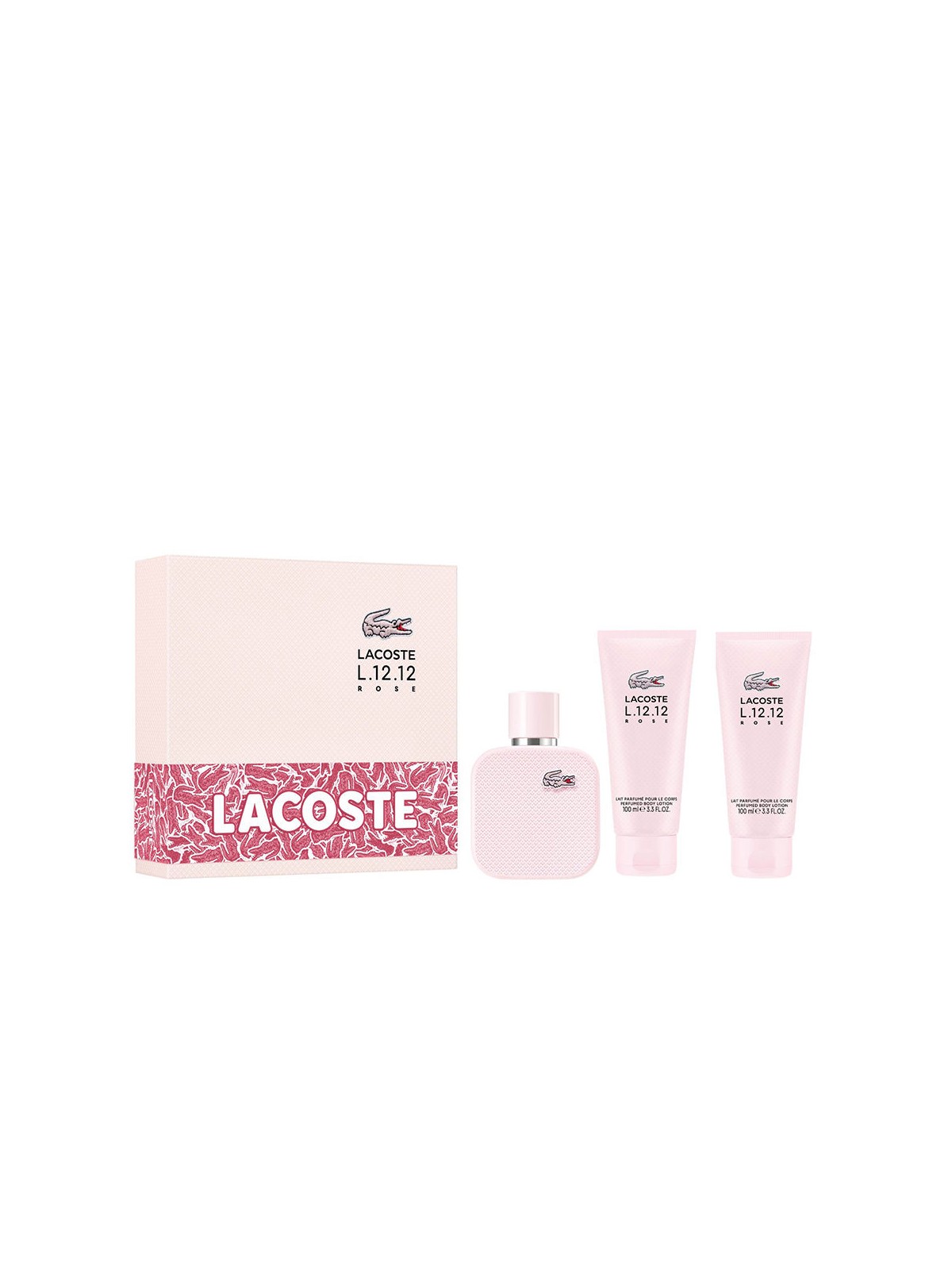 Lacoste LACOSTE L.12.12 ROSE 3 pz CASSETTO Eau de Parfum spray 100 ml + Shower Gel 2 x 100 ml donna