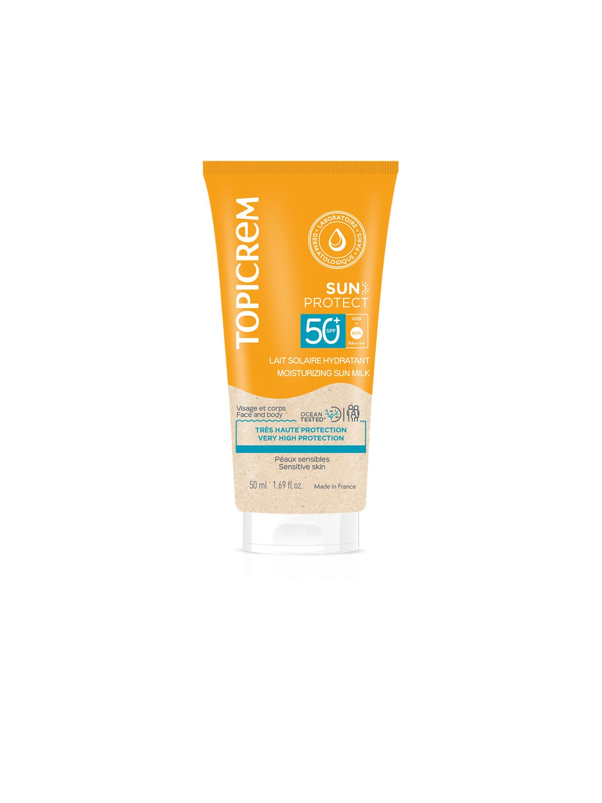 Topicrem Latte solare idratante con protezione solare SPF50, 50ml unisex