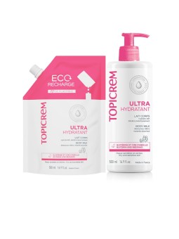 Topicrem Latte ultra idratante UH + ricarica da 2 unità Body lotion 500ml + Body lotion refill 500ml unisex