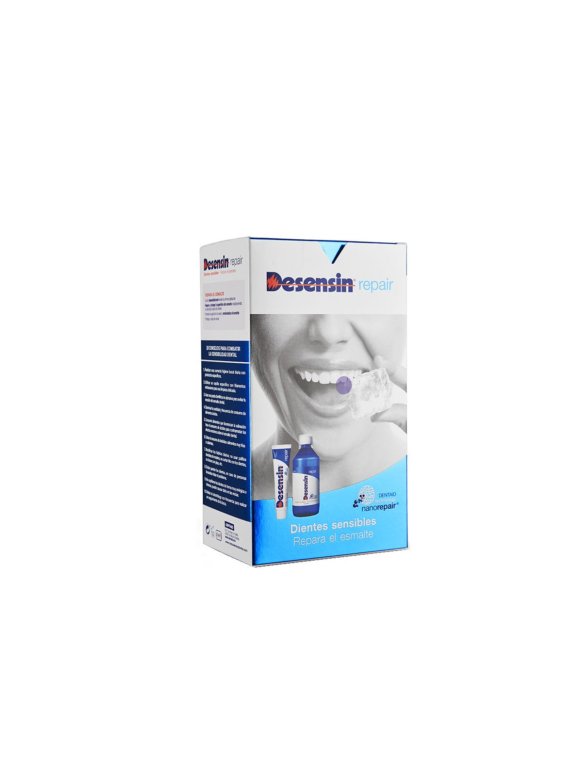 Desensin LOTTO DI 2 PEZZI PER LA RIPARAZIONE DI DENTI SENSIBILI Toothpaste 75 ml + Mouthwash 500 ml unisex