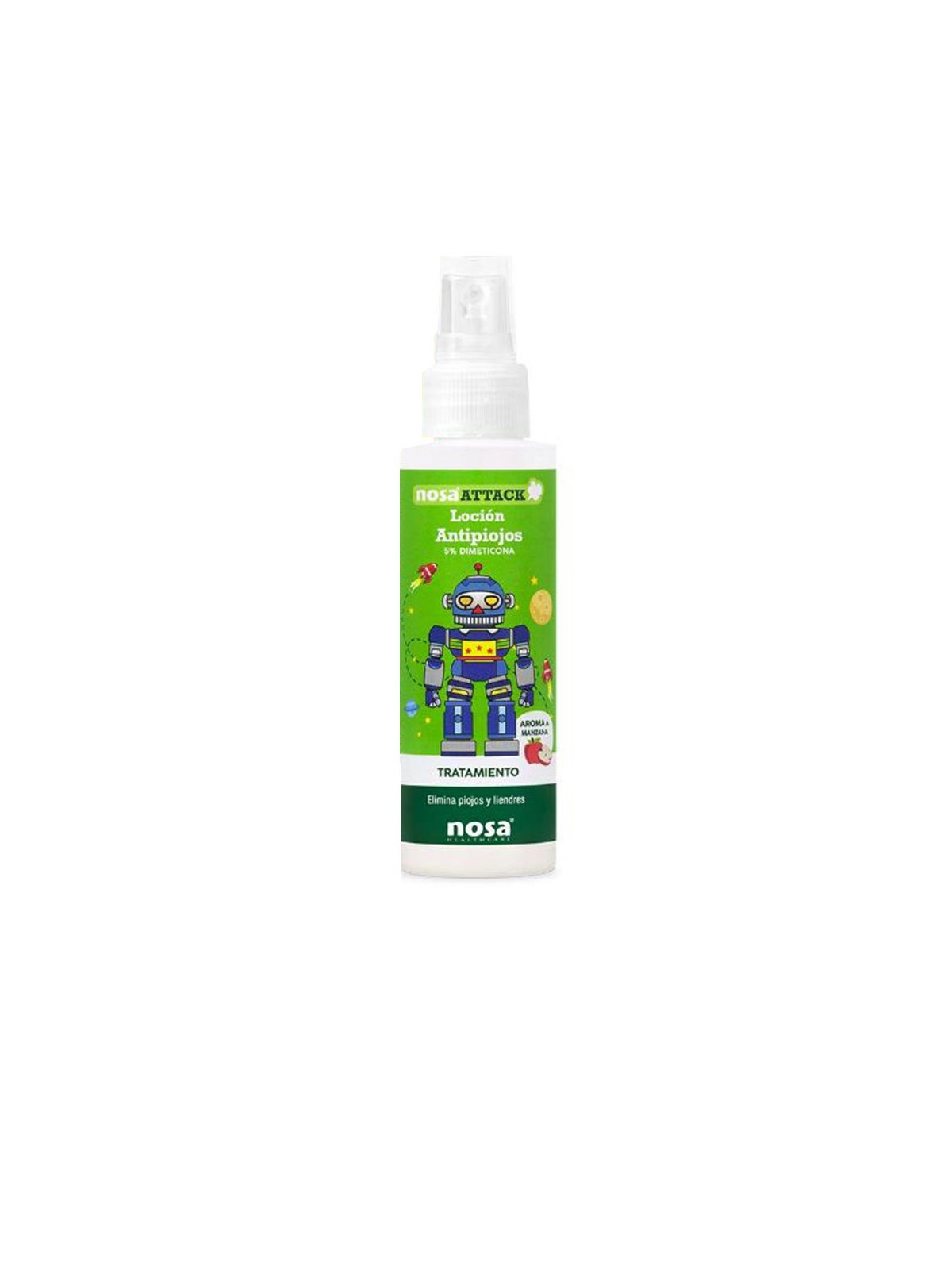Nosa Lozione antipidocchi ATTACK al dimeticone e mela 100ml unisex