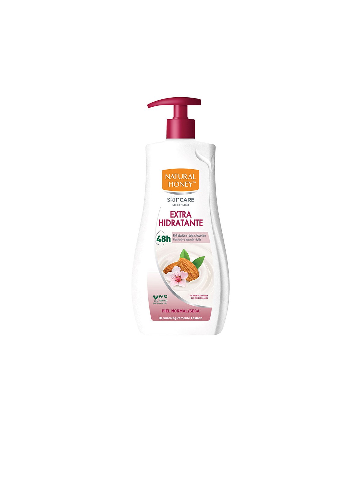 Natural Honey Lozione idratante all'olio di mandorle dolci con dosatore, 600ml unisex