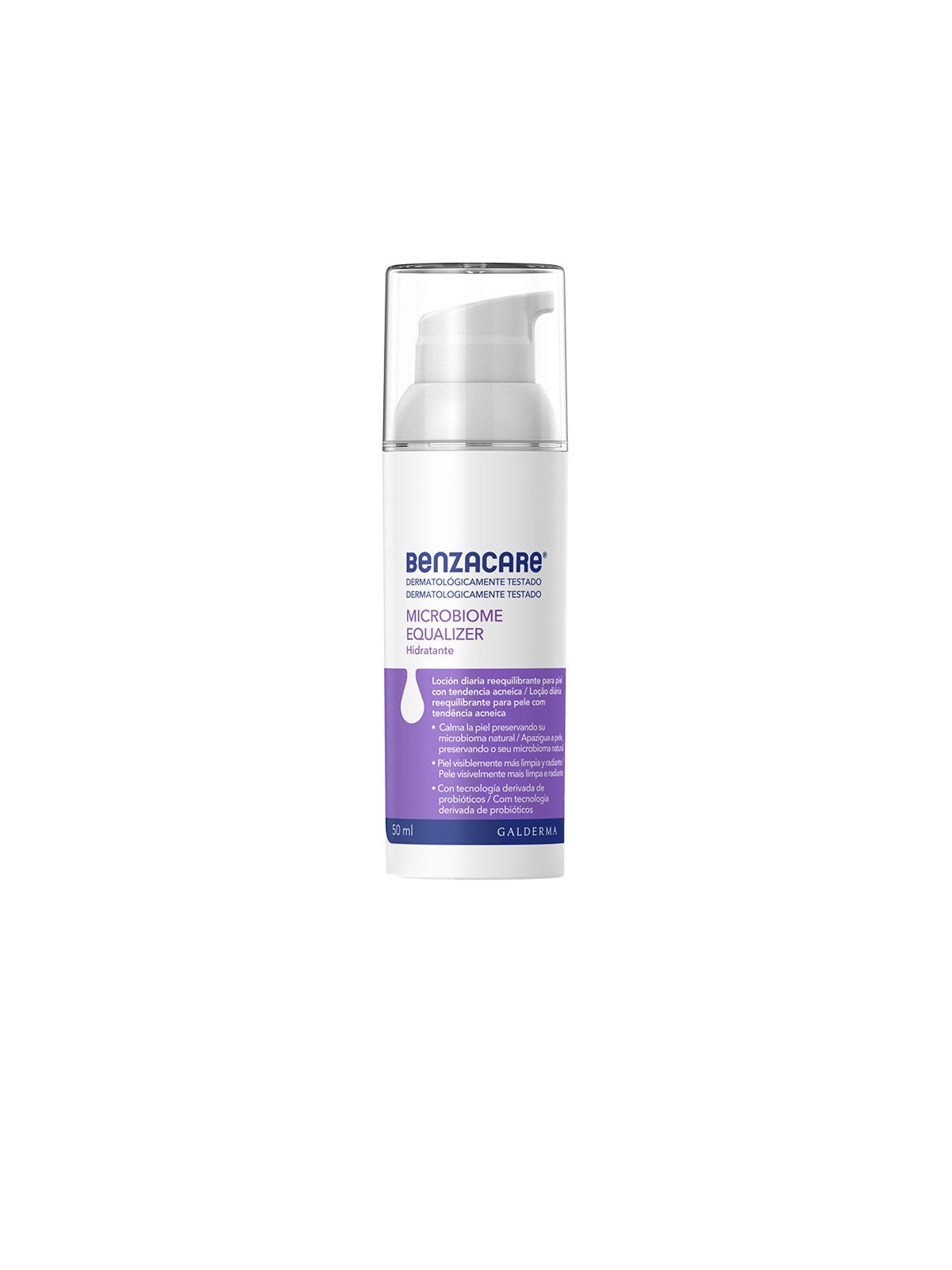 Benzacare Lozione riequilibrante quotidiana per il microbioma della pelle a tendenza acneica 50ml unisex