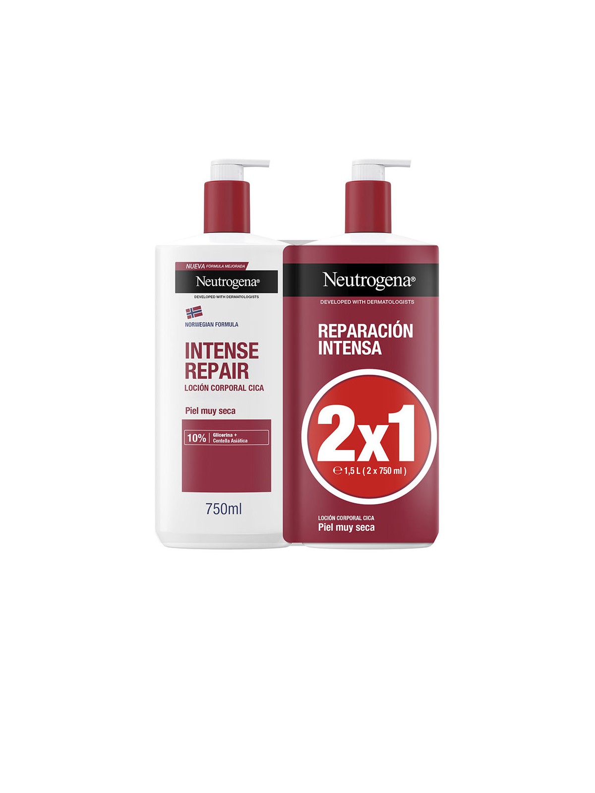Neutrogena Lozione riparatrice intensiva per pelli molto secche, confezione da 2 x 750ml Body lotion 2 x 750 ml unisex