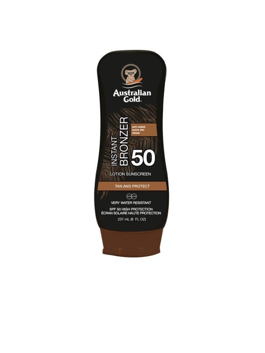 Australian Gold Lozione solare SPF50 con autoabbronzante 237ml unisex