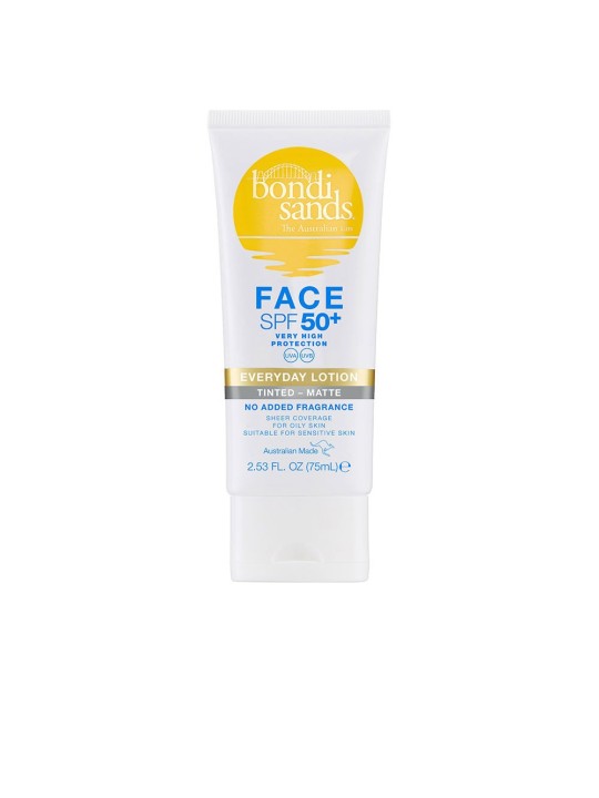 Bondi Sands Lozione viso colorata senza profumo SPF50+ per tutti i giorni, 75ml unisex