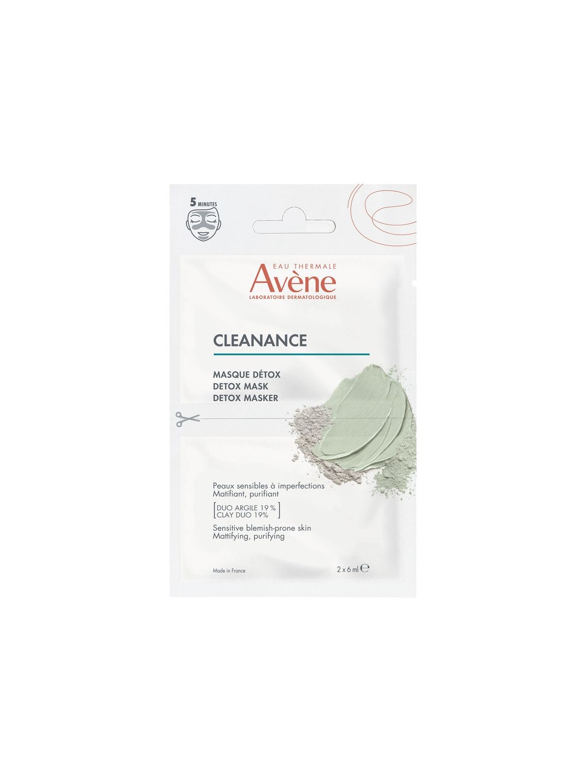 Avène Maschera detox CLEANANCE 2 x 6ml donna