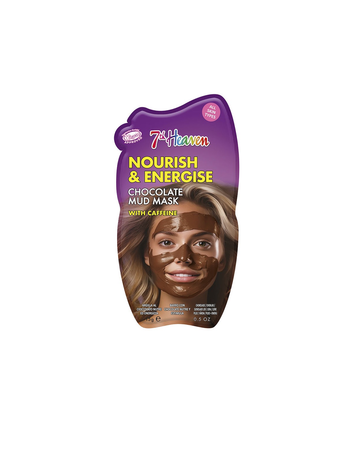 7th Heaven Maschera di fango al cioccolato nutriente ed energizzante con caffeina 15g unisex