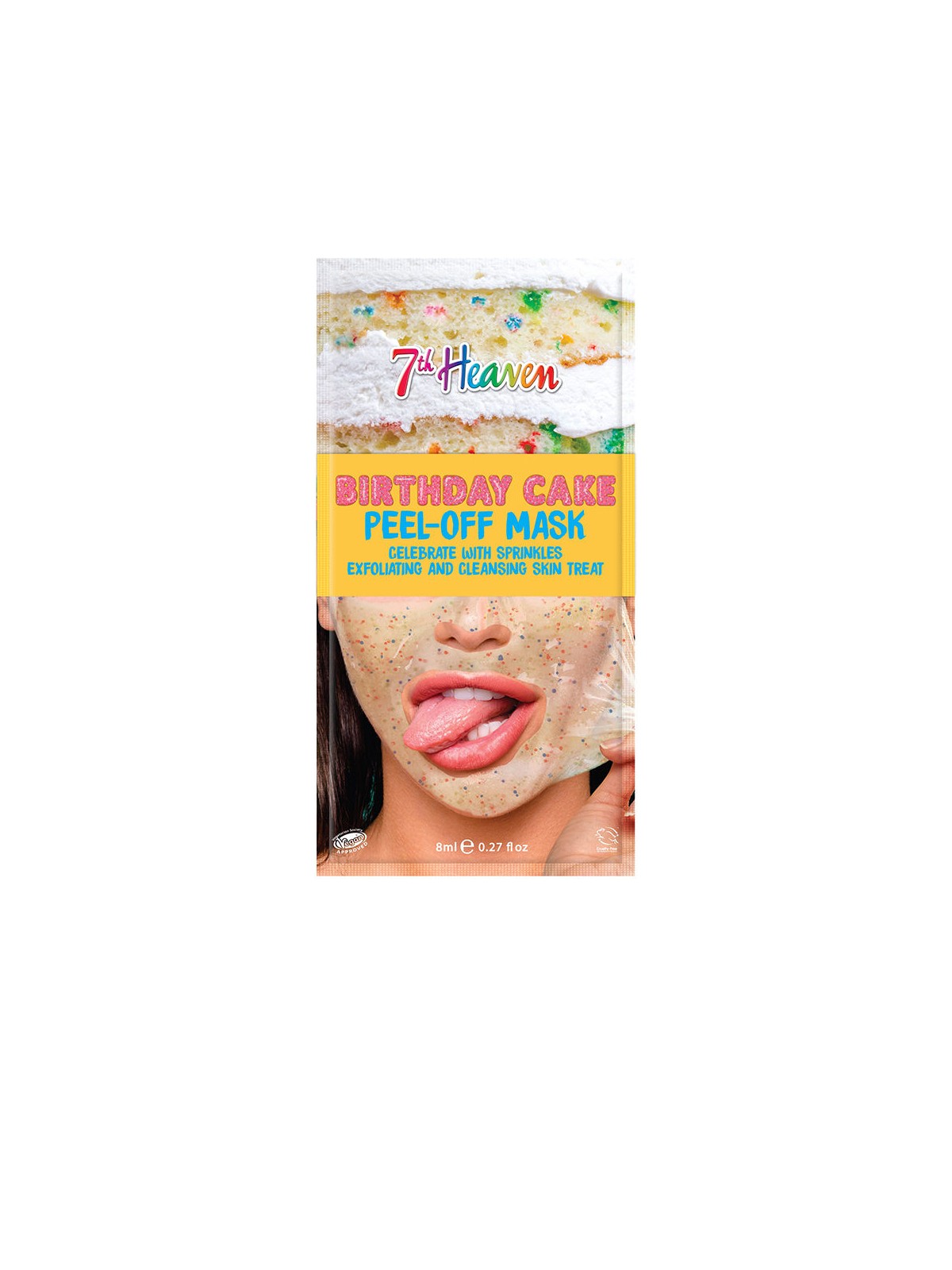 7th Heaven Maschera peel-off al gusto torta di compleanno 8ml unisex