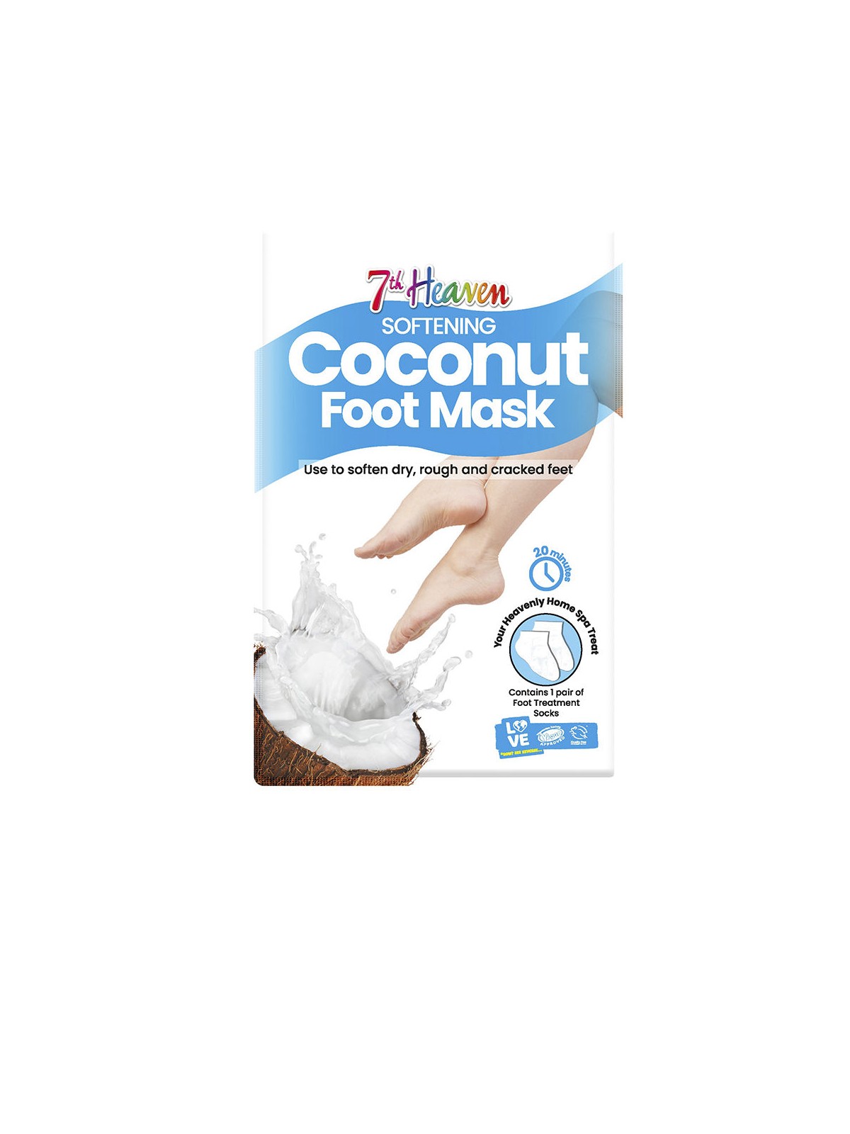 7th Heaven Maschera per i piedi al cocco 1 pezzo unisex