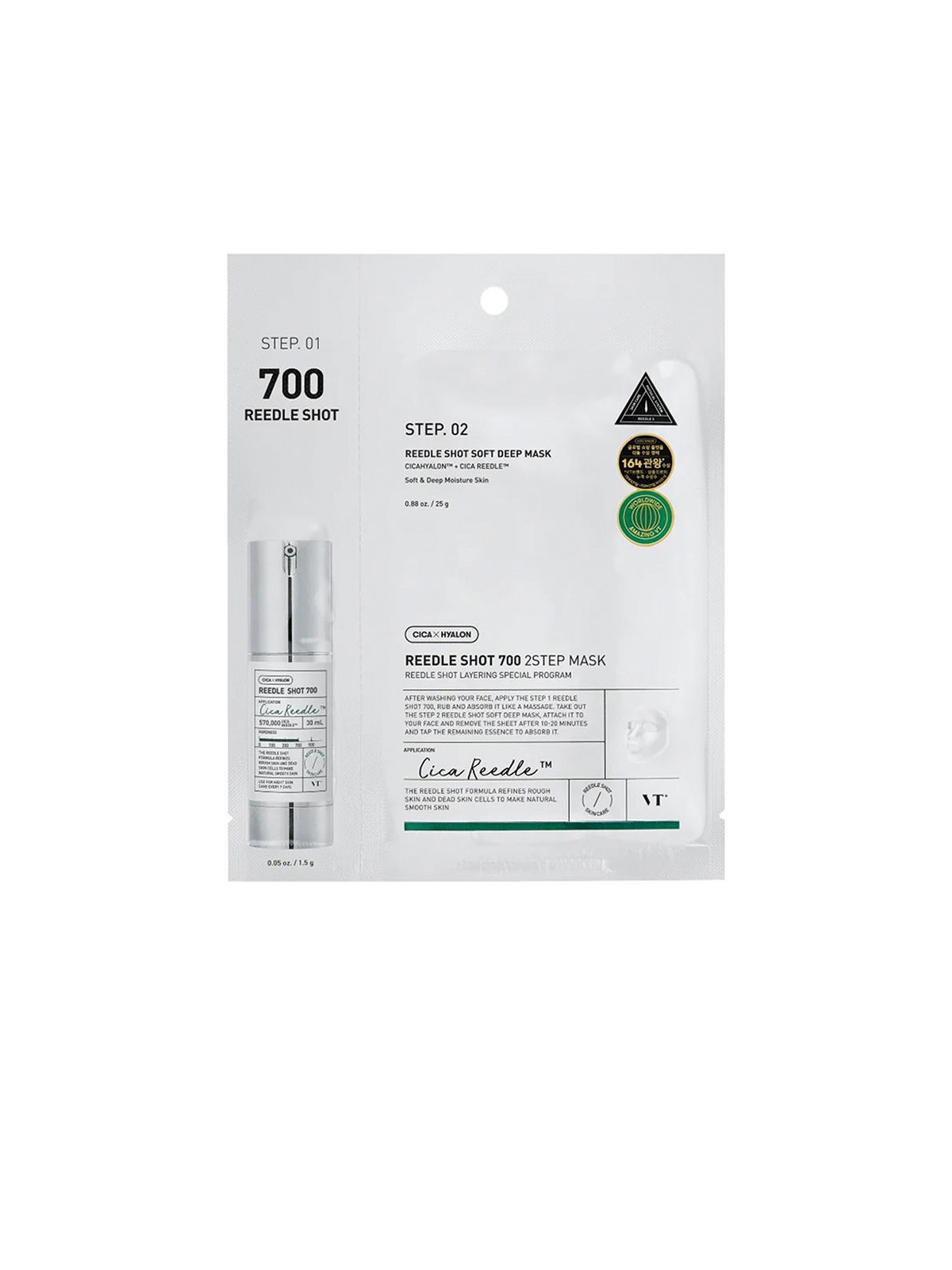Vt Cosmetics Maschera per microneedling VT REEDLE SHOT 700 in 2 fasi, 25gr unisex