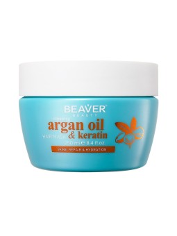 Beaver Maschera riparatrice all'olio di argan e cheratina 250ml unisex