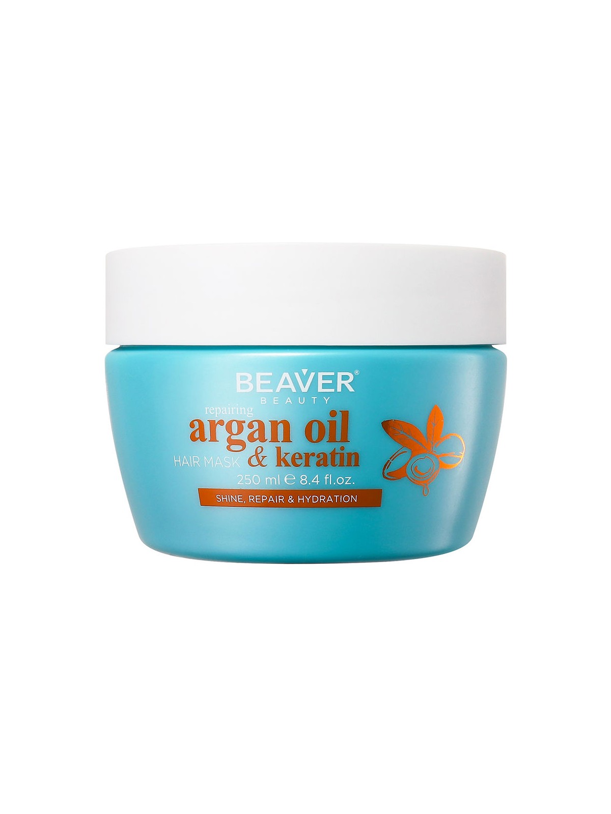 Beaver Maschera riparatrice all'olio di argan e cheratina 250ml unisex