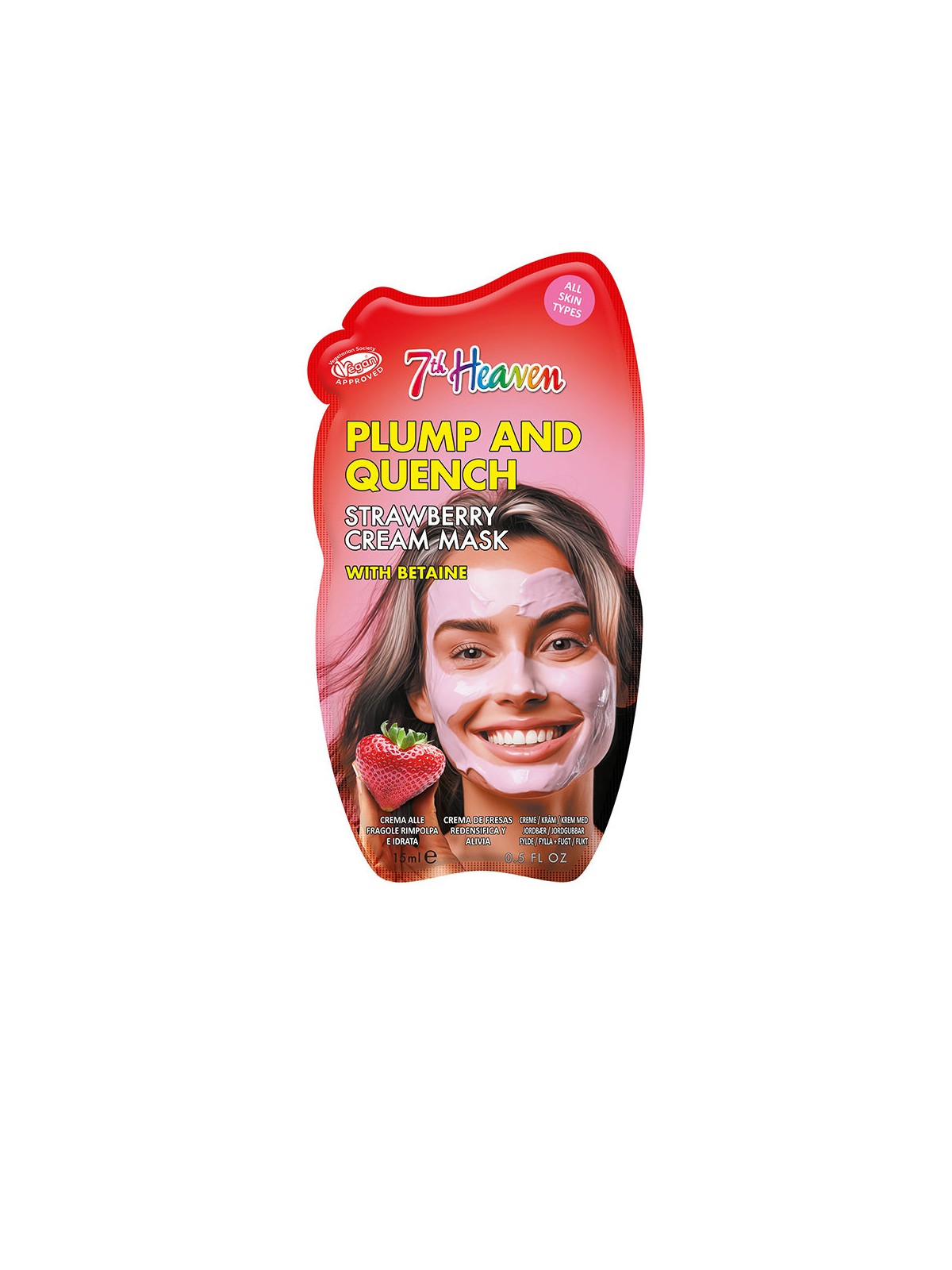 7th Heaven Maschera viso idratante e rimpolpante alla fragola 15g unisex