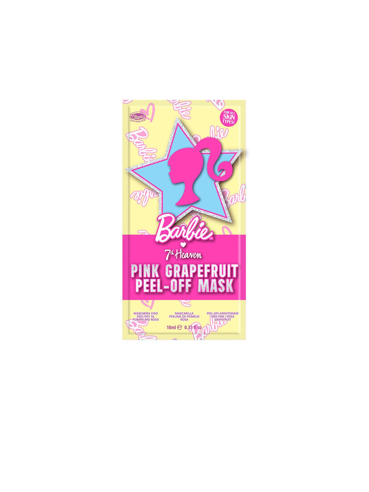 7th Heaven Maschera viso peel-off BARBIE al pompelmo rosa 10ml unisex