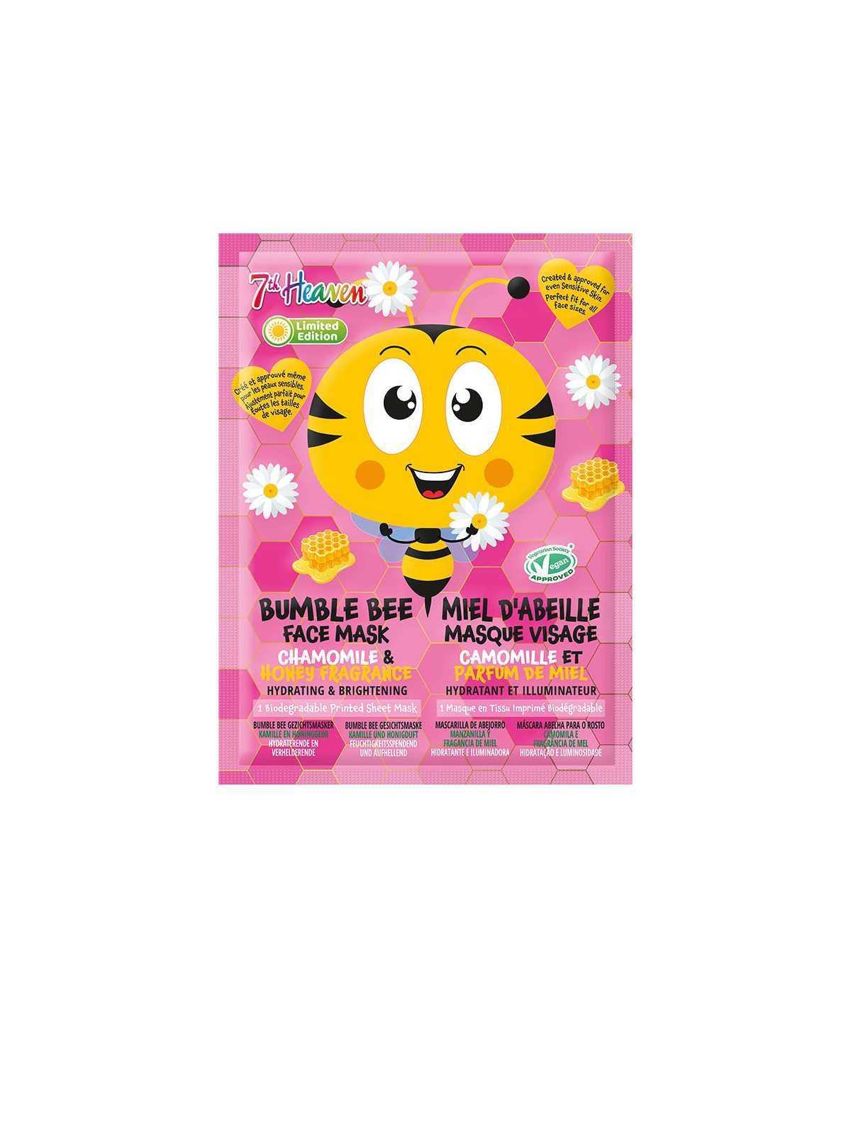 7th Heaven Mascherina in tessuto BUMBLE BEE, 1 pezzo unisex