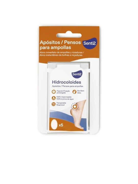 Senti2 Medicazioni idrocolloidali per vesciche, 5 unità unisex