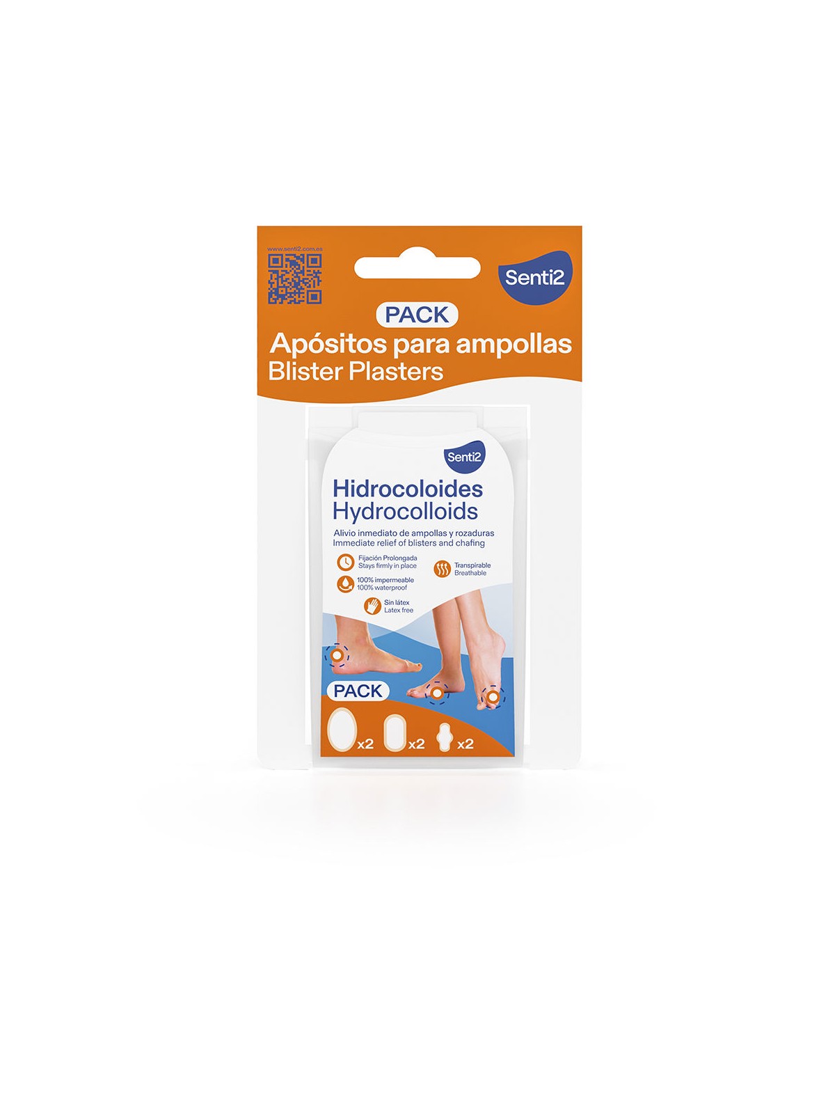 Senti2 Medicazioni idrocolloidali, assortite, 6 unità unisex