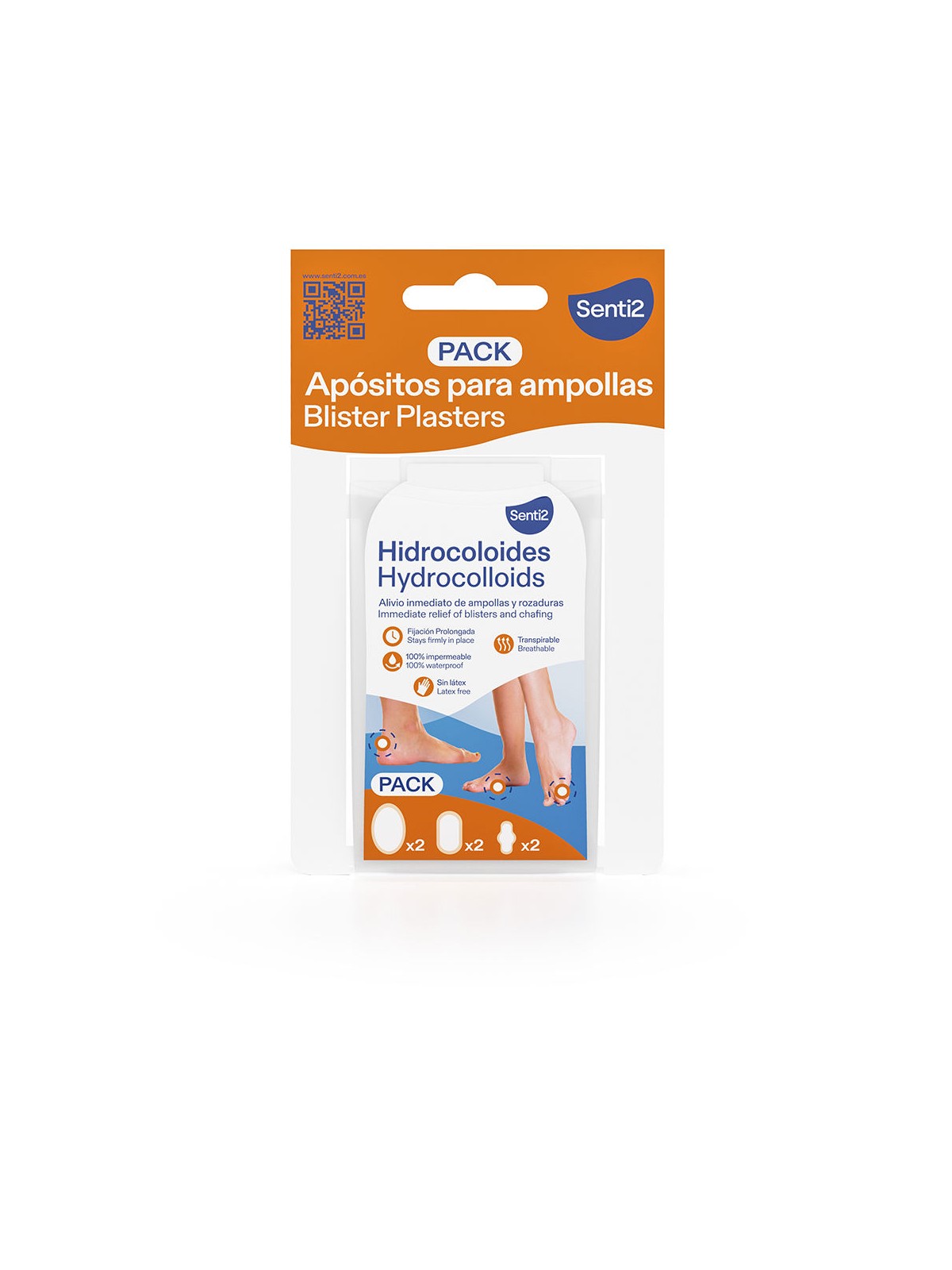 Senti2 Medicazioni idrocolloidali, assortite, 6 unità unisex