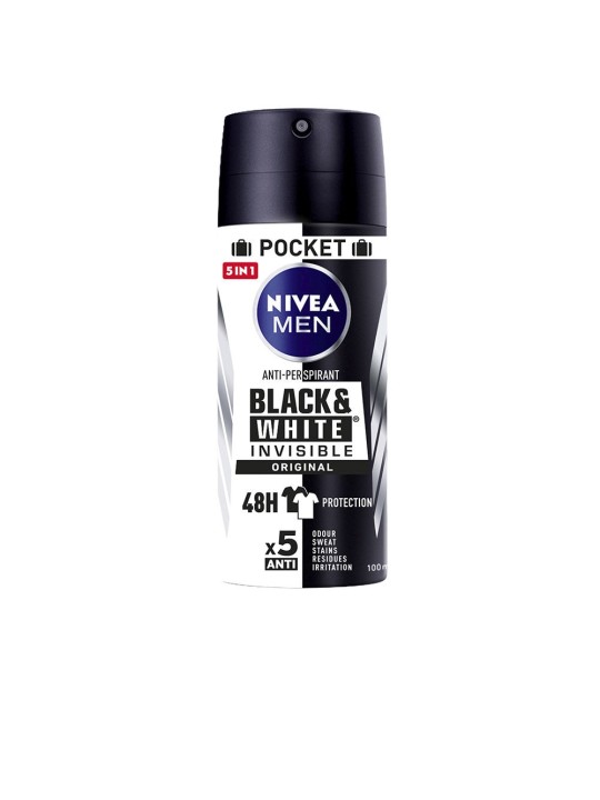 Nivea MEN BLACK & WHITE INVISIBLE deo vaporizzatore 100ml uomo