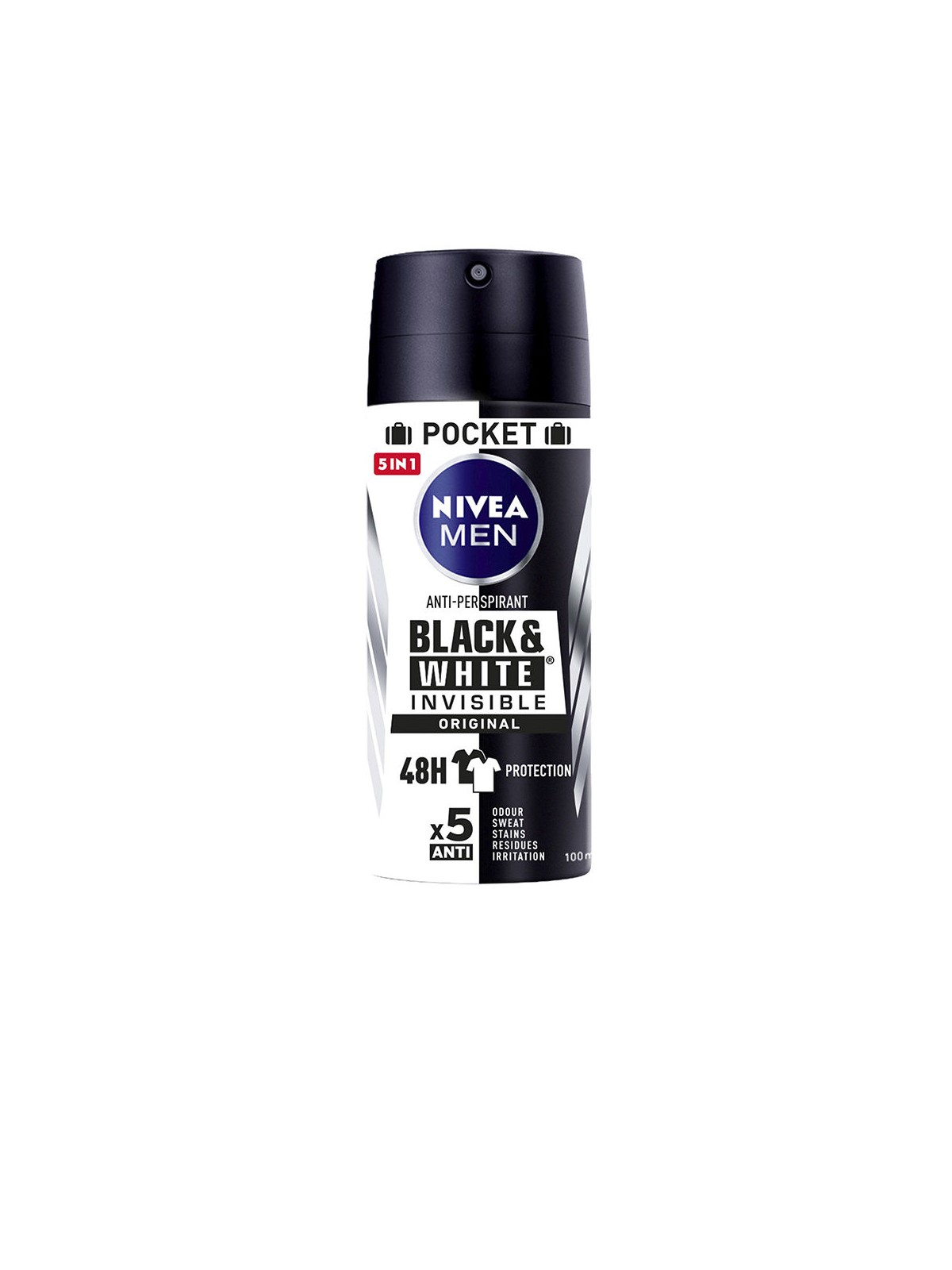Nivea MEN BLACK & WHITE INVISIBLE deo vaporizzatore 100ml uomo