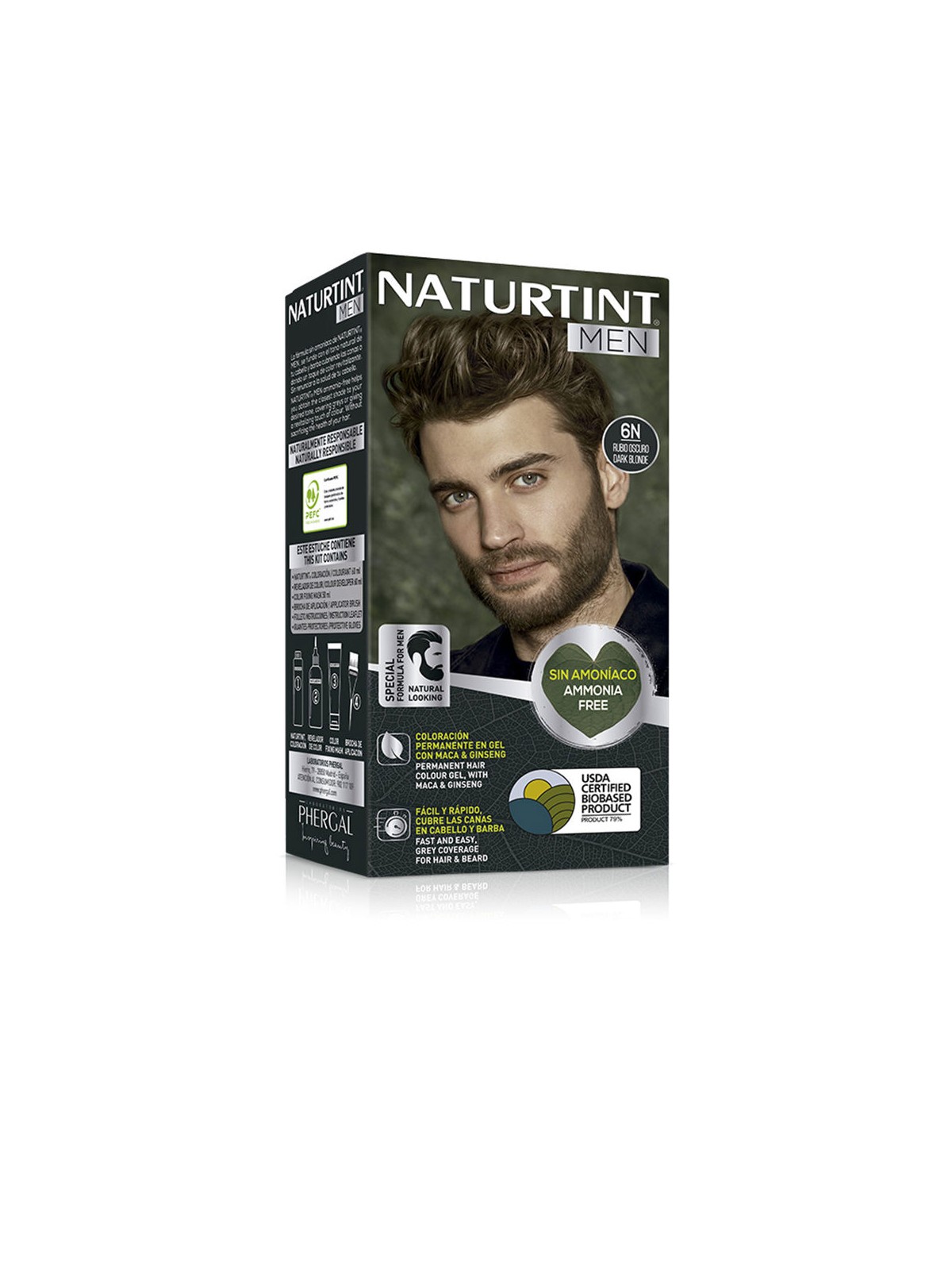 Naturtint NATURTINT MEN tinta per capelli senza ammoniaca n.6N biondo scuro 1 confezione uomo