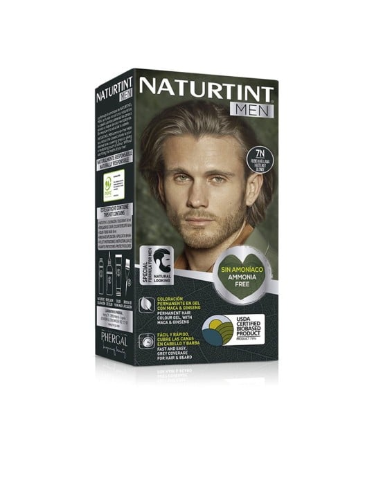 Naturtint NATURTINT MEN tinta per capelli senza ammoniaca n.7N biondo nocciola 1 confezione uomo