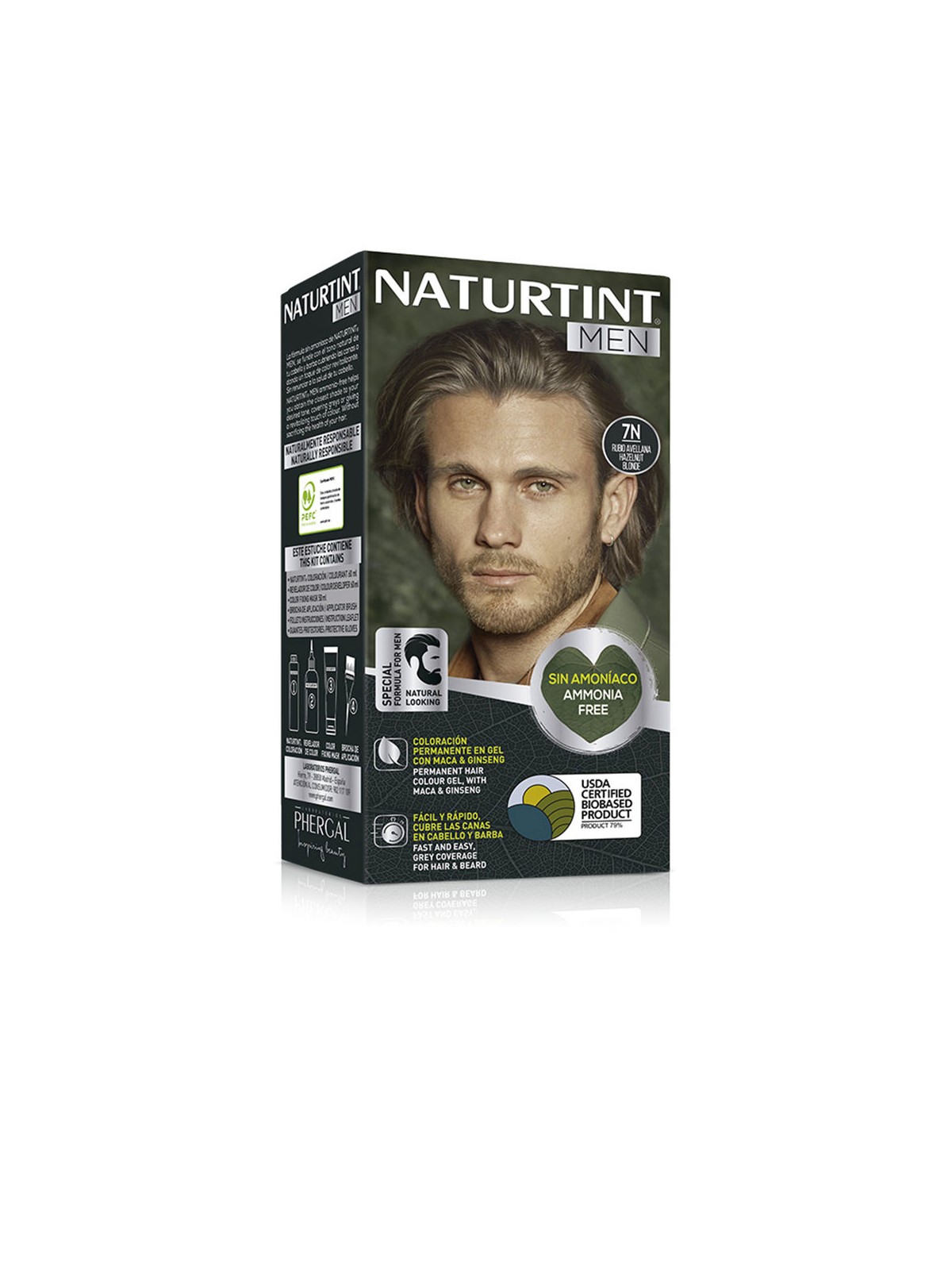 Naturtint NATURTINT MEN tinta per capelli senza ammoniaca n.7N biondo nocciola 1 confezione uomo