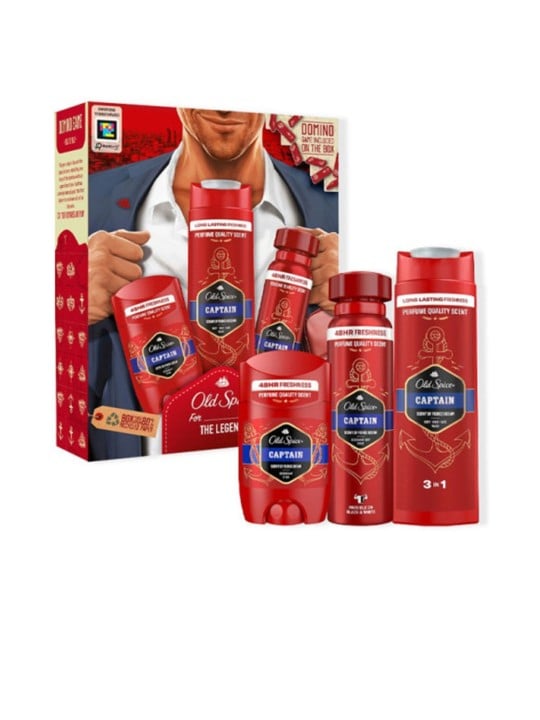 Old Spice OLD SPICE CAPTAIN CASE 3 pezzi Stick deodorant 50 ml + Gel-shampoo 250 ml + Spray deodorant 150 ml unisex