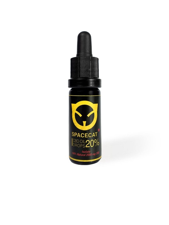 Spacecat Olio di CBD 20% 2000 mg ad ampio spettro, ricco di cannabidiolo, 10ml unisex