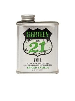 18.21 Man Made Olio per barba, capelli e pelle al gusto di vaniglia speziata 60ml unisex