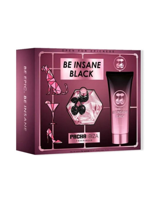 Pacha PACHA BE INSANE BLACK WOMAN CASE 2 pcs Eau de Toilette spray 80 ml + Perfumed body lotion 75 ml unisex